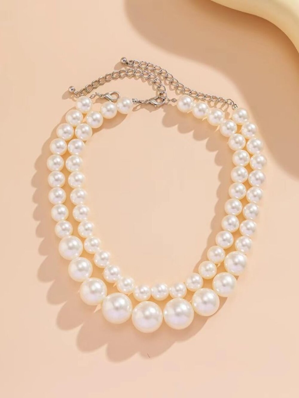 Pearl Necklace for Women Big Chunky Pearl Choker Necklace Exaggerated Large Pear - Picture 5 of 6